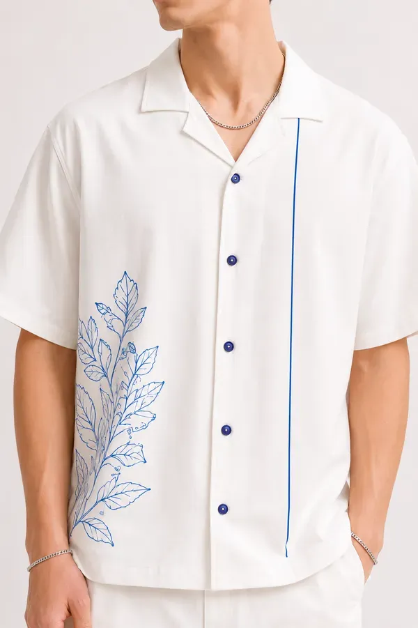 Blue_Botanical_Embroidered_Camp_Collar_Shirt_Off_White