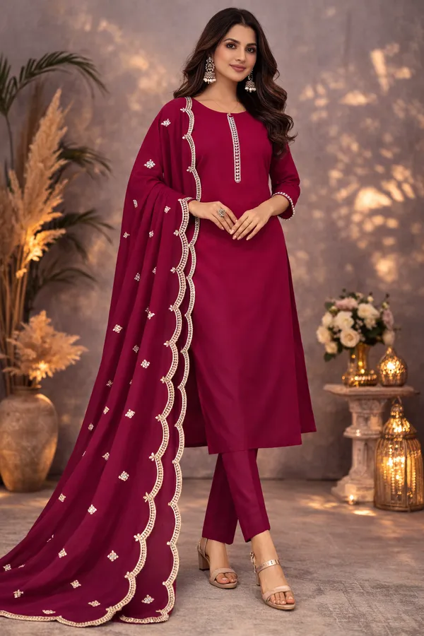 Burgundy_Embroidered_Salwar_Suit_Set_for_Women