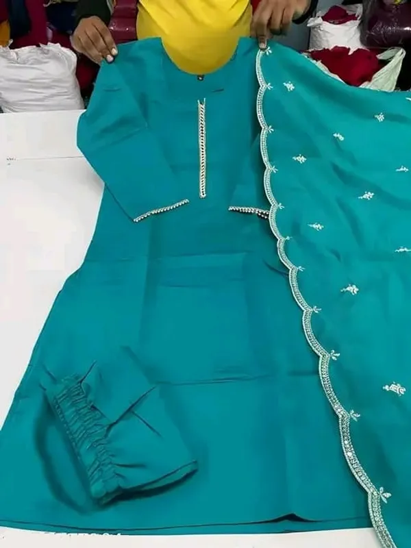 Teal_Embroidered_Straight_Suit_Set_for_Women