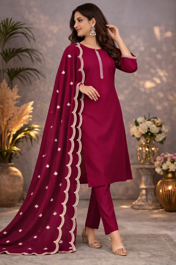 Burgundy_Embroidered_Salwar_Suit_Set_for_Women
