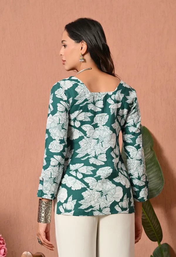 Green_Floral_Print_Straight_Kurti_for_Women