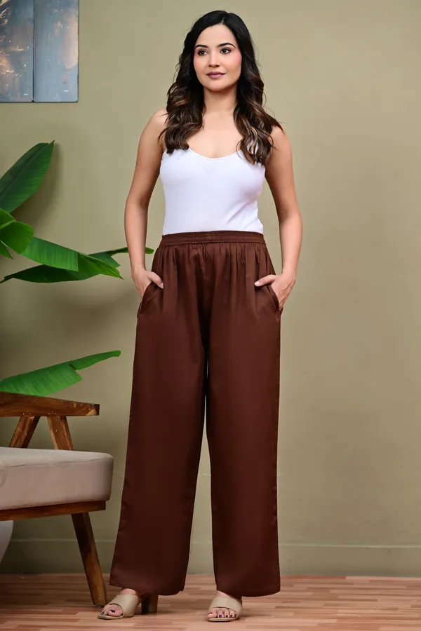 Brown_Wide_Leg_Elastic_Waist_Trousers_for_Women