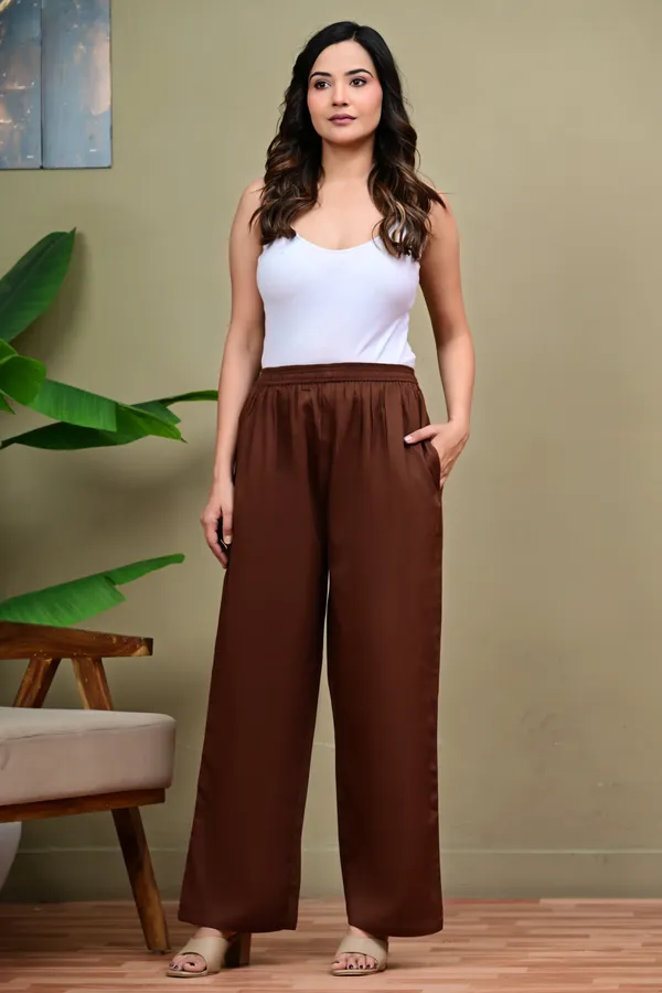 Brown_Wide_Leg_Elastic_Waist_Trousers_for_Women