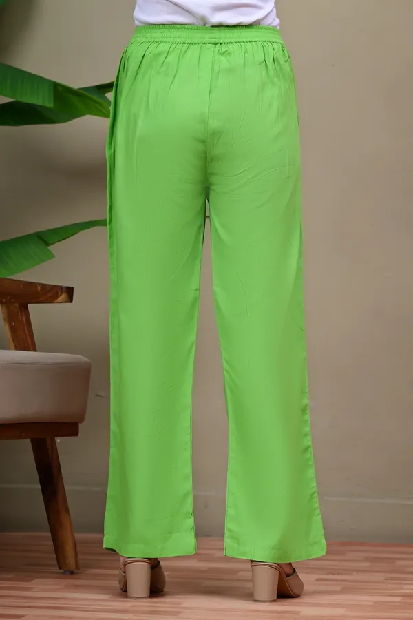 Green_Elasticated_Straight_Fit_Pants_for_Women