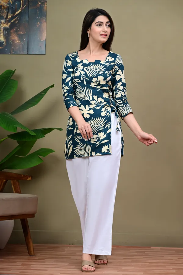 Blue_Floral_Print_Straight_Kurta_for_Women