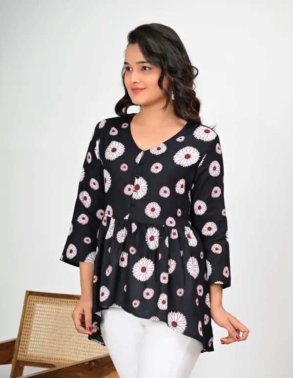 Black_Floral_Print_A-Line_Tunic_for_Women