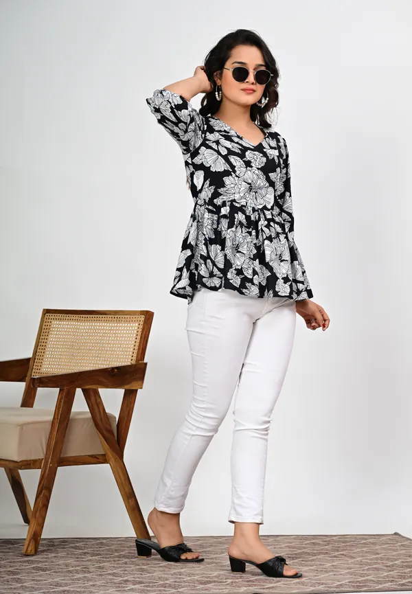 Black_Floral_Peplum_Top_for_Women