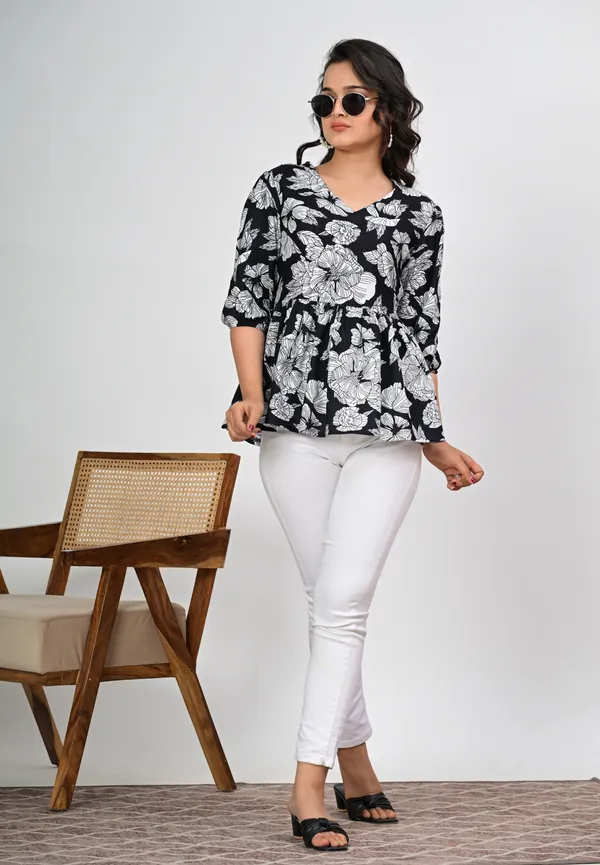 Black_Floral_Peplum_Top_for_Women