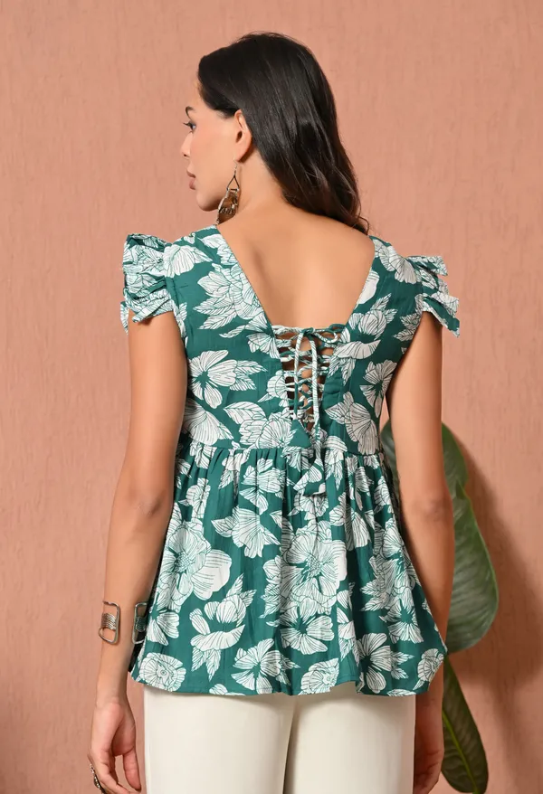 Green_Floral_Print_Peplum_Top_for_Women