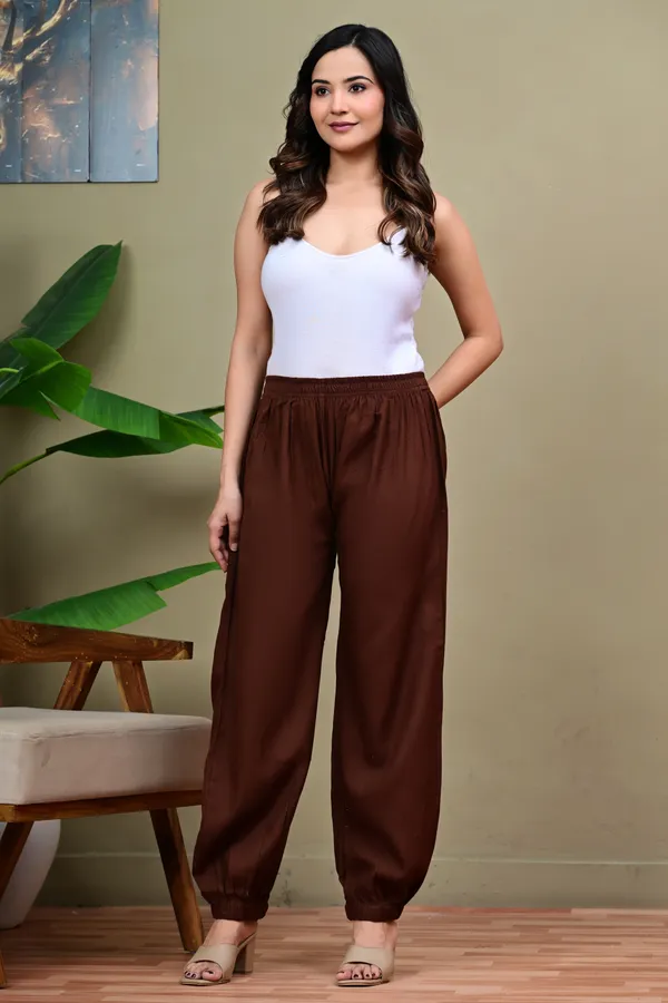 Brown_Satin_Jogger_Pants_for_Women