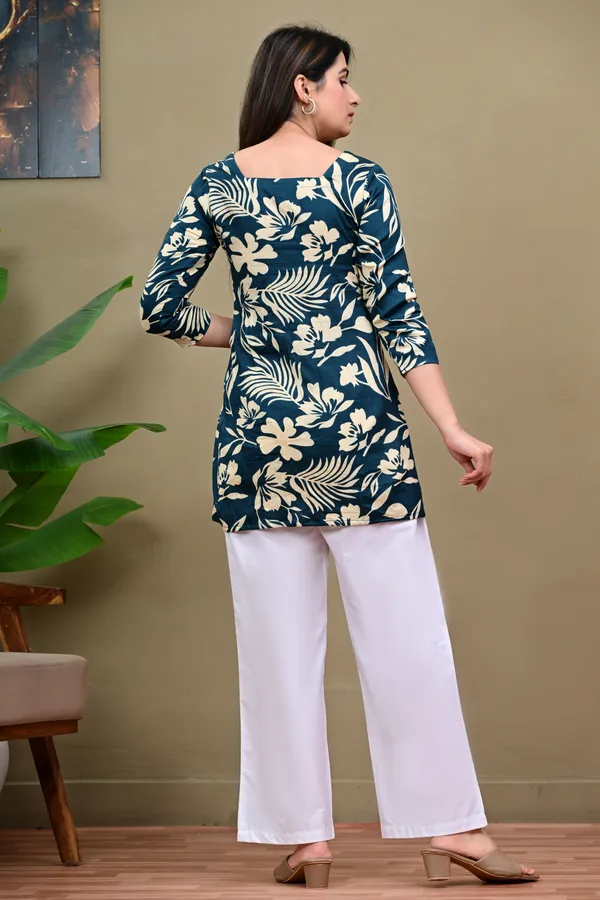 Blue_Floral_Print_Straight_Kurta_for_Women