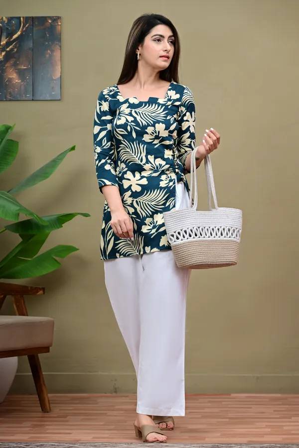 Blue_Floral_Print_Straight_Kurta_for_Women