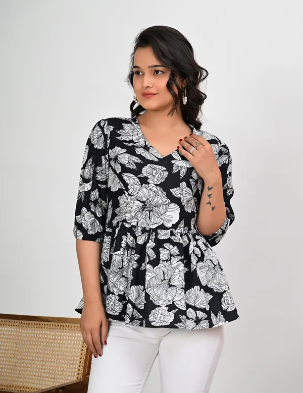 Black_Floral_Peplum_Top_for_Women