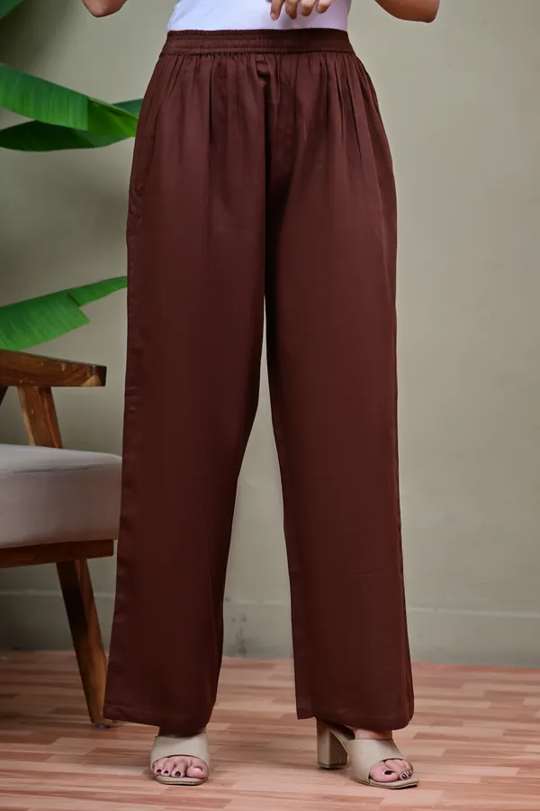Brown_Wide_Leg_Elastic_Waist_Trousers_for_Women