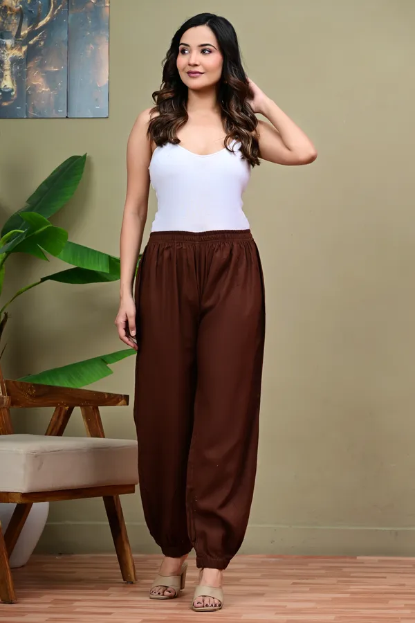 Brown_Satin_Jogger_Pants_for_Women