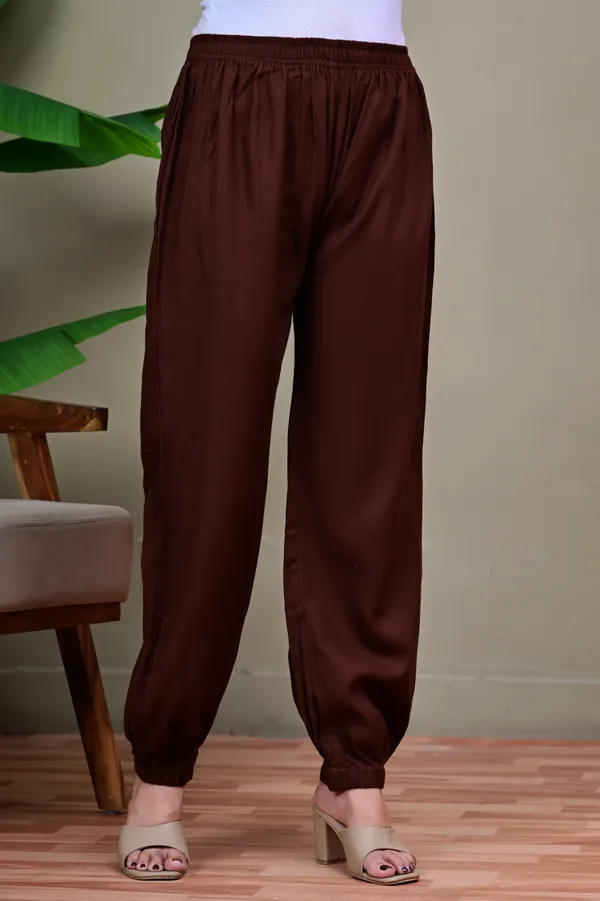 Brown_Satin_Jogger_Pants_for_Women