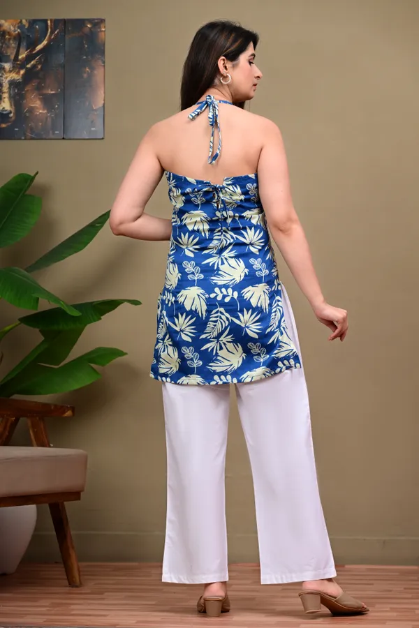 Blue_Floral_Print_Sleeveless_Kurta_Set_for_Women