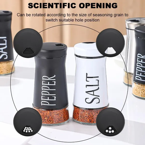 Glass_Salt_&_Pepper_Shaker_Spice_Dispenser_Set_Black_&_White