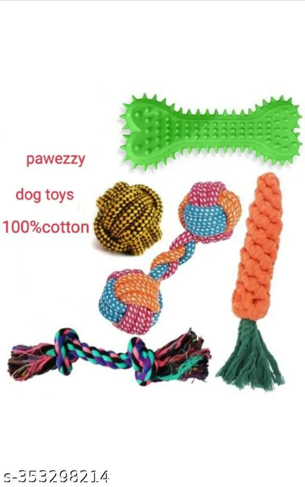 Pawezzy_Multicolor_Cotton_Chew_Toys_For_Dogs_Pack_Of_5