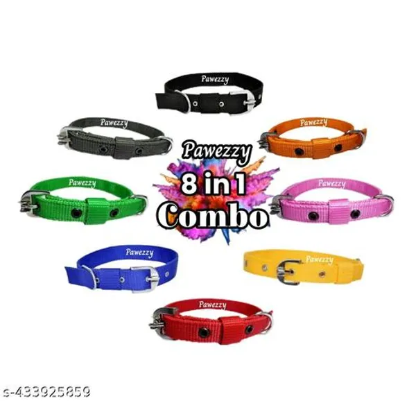 Pawezzy_Multicolor_Adjustable_Dog_Collar_Combo_Pack_Of_8