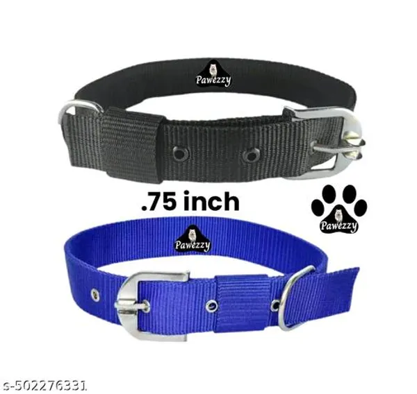 Pawezzy_Blue_And_Black_Adjustable_Dog_Collar_Combo_Pack_Of_2
