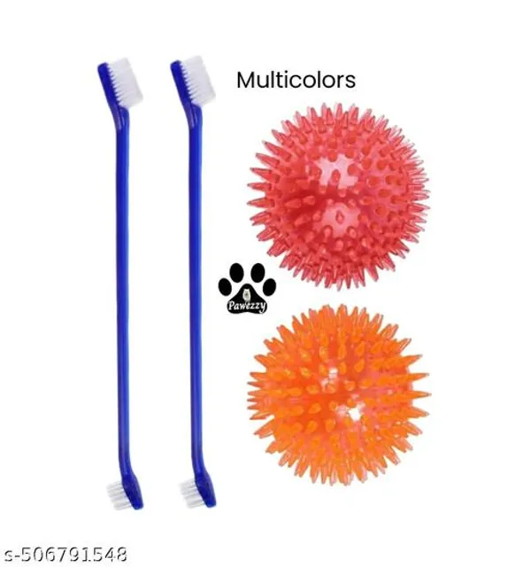 Pawezzy_Multicolor_Rubber_Chew_Toys_And_Toothbrush_For_Dogs_Pack_Of_4