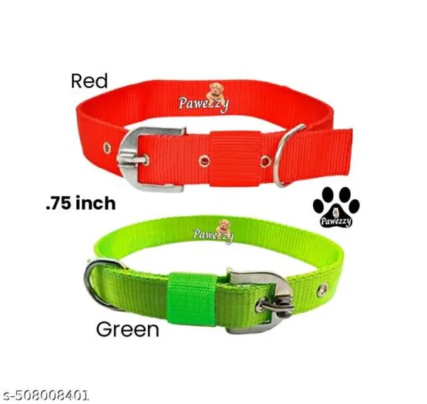 Pawezzy_Green_Red_Dog_Collar_Combo_Pack_Of_2