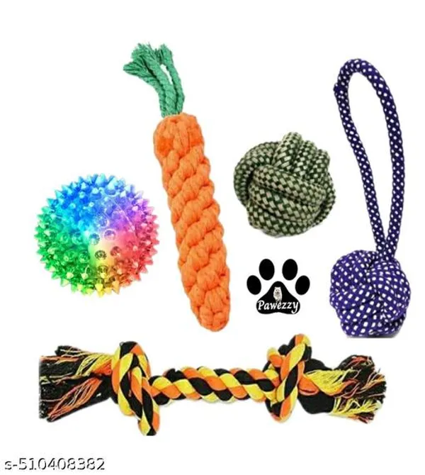 Pawezzy_Multicolor_Cotton_Chew_Toys_For_Dogs_Pack_Of_5
