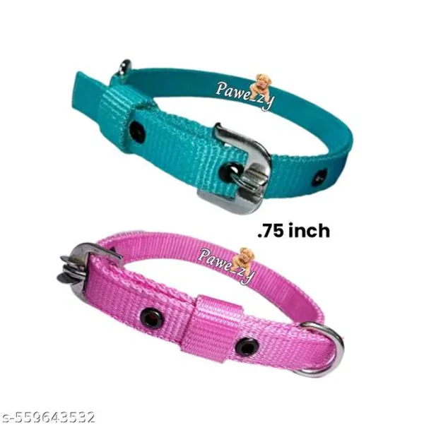 Pawezzy_Pink_And_Green_Dog_Collar_Combo_Pack_Of_2