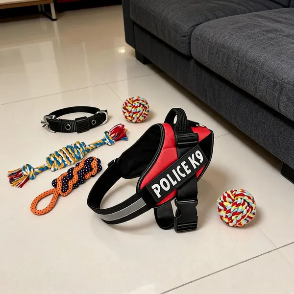 Pawezzy_Red_Black_Dog_Harness_And_Chew_Toys_Combo_Pack_Of_5