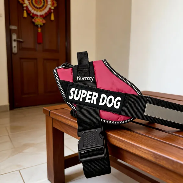 Pawezzy_Pink_Adjustable_Standard_Dog_Harness