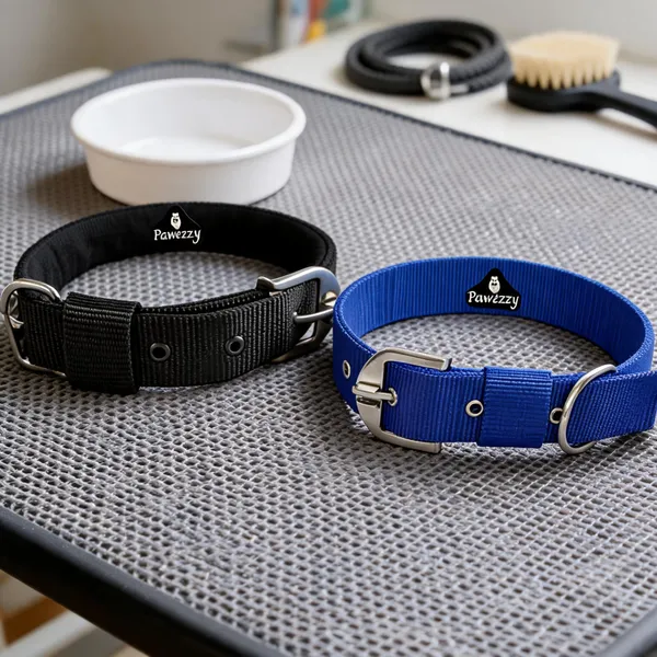 Pawezzy_Blue_And_Black_Adjustable_Dog_Collar_Combo_Pack_Of_2