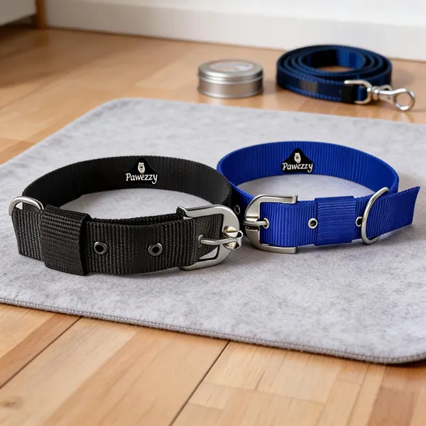 Pawezzy_Blue_And_Black_Adjustable_Dog_Collar_Combo_Pack_Of_2
