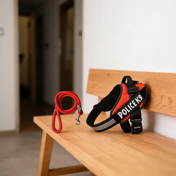 Pawezzy_Red_Adjustable_K9_Dog_Harness_And_Leash_Set