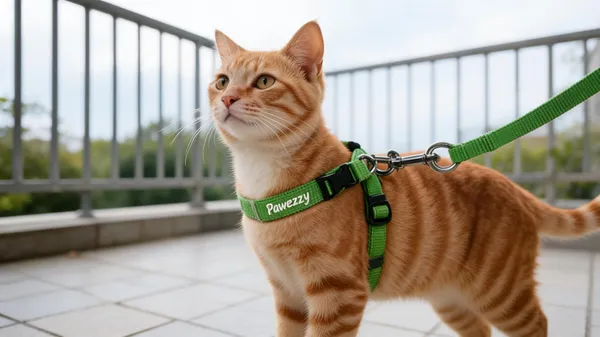 Pawezzy_Green_Adjustable_Cat_Harness_And_Leash_Set