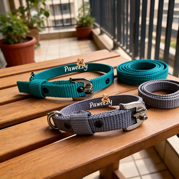 Pawezzy_Grey_Green_Nylon_Dog_Collar_And_Leash_Combo_Pack_Of_2