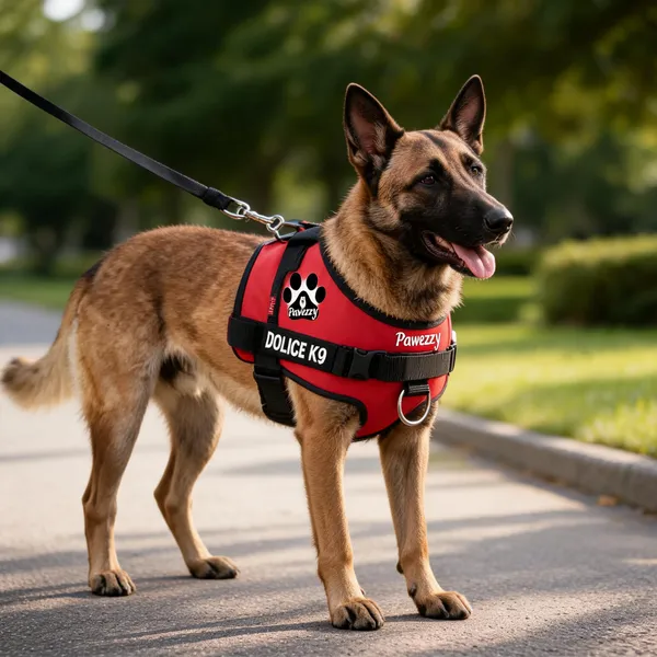 Pawezzy_Red_Adjustable_Police_K9_Standard_Dog_Harness