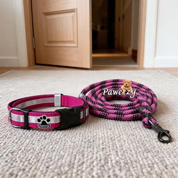 Pawezzy_Pink_Nylon_Reflective_Dog_Collar_And_Leash_Combo_Pack_Of_2