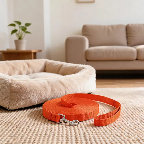 Pawezzy_Red_Nylon_Cord_Dog_Training_Leash_1.6M