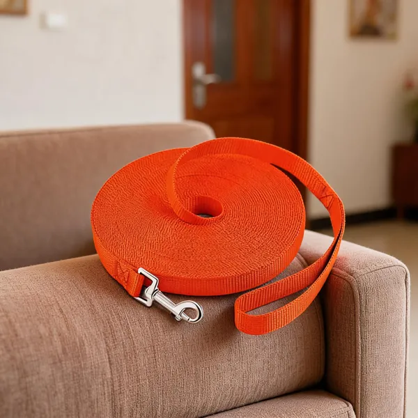 Pawezzy_Red_Nylon_Cord_Dog_Training_Leash_1.6M