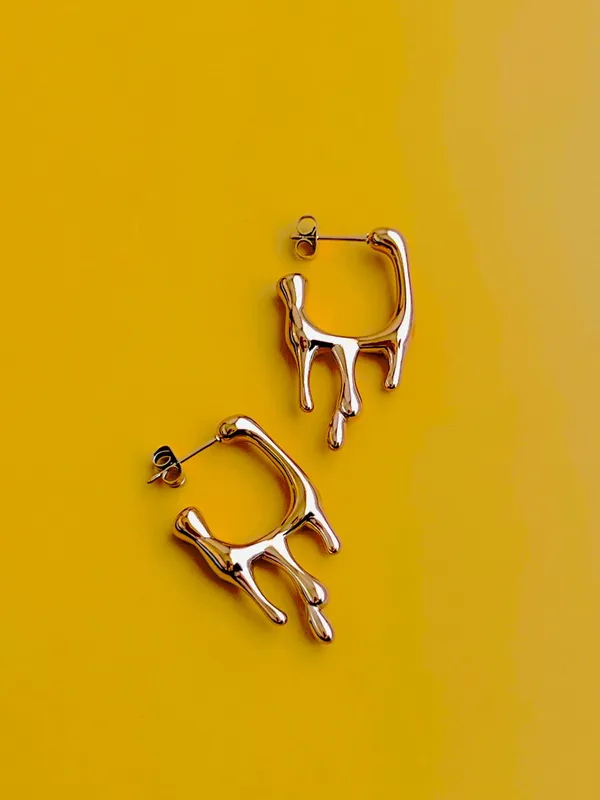 Gold_Drip_Hoop_Earrings_For_Women