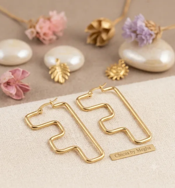 Gold_Stainless_Steel_Geometric_Fluid_Hoop_Earrings_For_Women