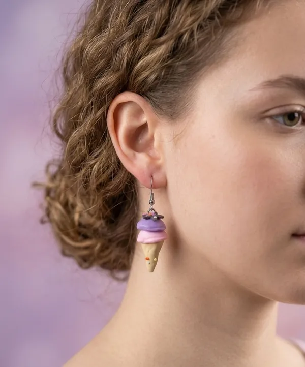 Gold_Alloy_Ice_Cream_Cone_Stud_Earrings_For_Women