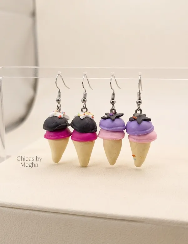 Gold_Alloy_Ice_Cream_Cone_Stud_Earrings_For_Women