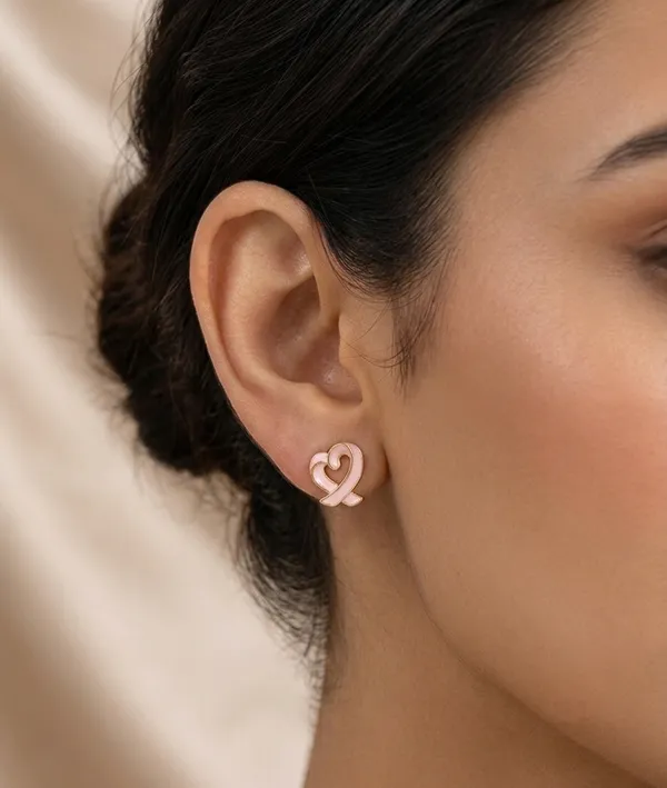 Pink_Gold_Stainless_Steel_Ribbon_Heart_Stud_Earrings_For_Women