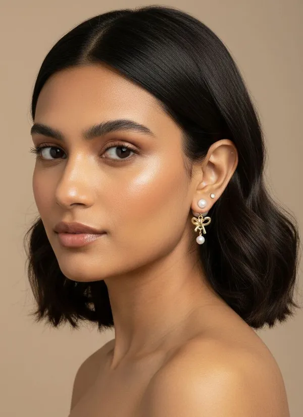 Golden_Bow_Pearl_Drop_Earrings_Default_Title