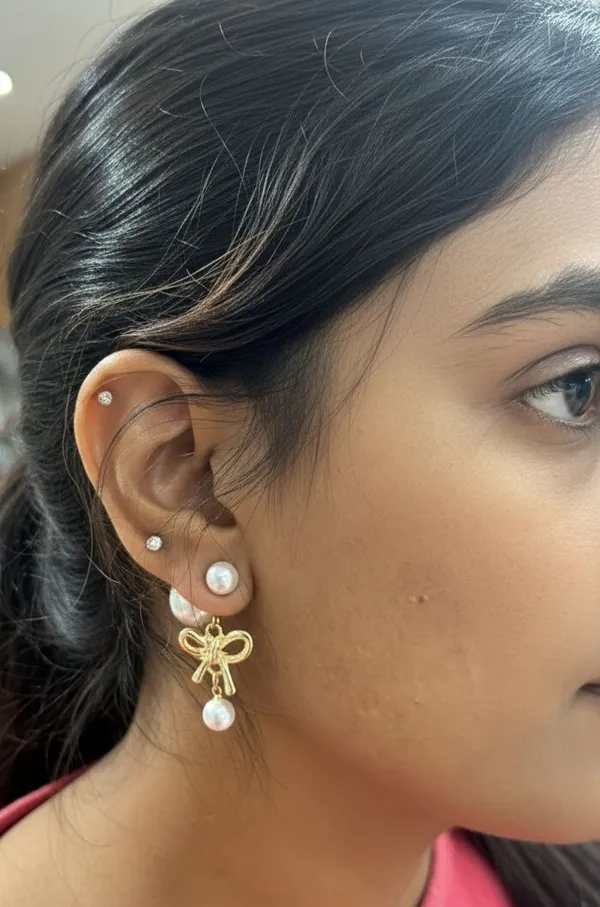 Golden_Bow_Pearl_Drop_Earrings_Default_Title