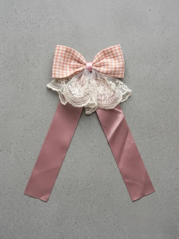 Ros_Gingham_Lace_Bow_Default_Title