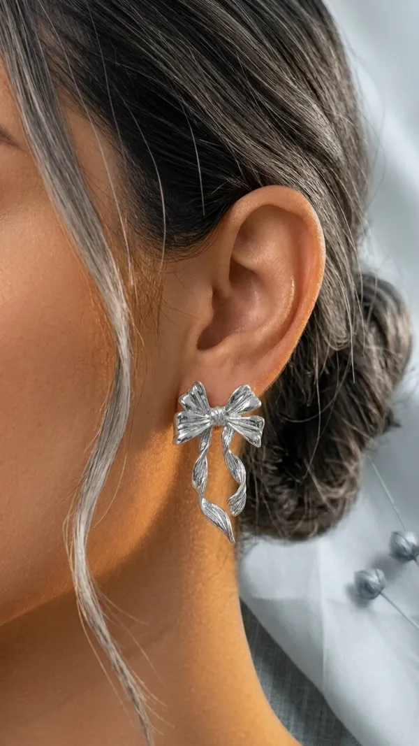 The_Coquette_Ribbon_Studs_Silver