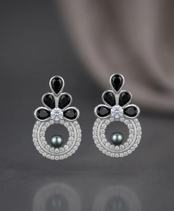 Regal_Pearl_Hoop_Drops_Black
